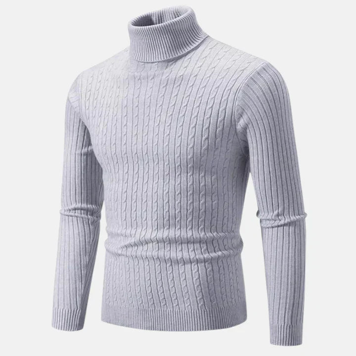 Drune | Hoher Kragen Kabelstrick Slim Fit Weich Und Warm Lange Ärmel