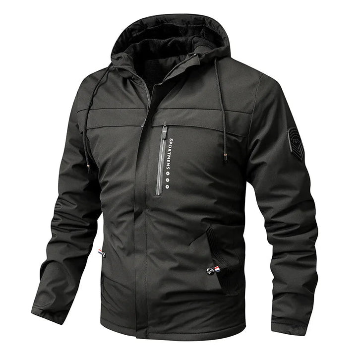 Drune | Sportliche Fleece Steppjacke mit Kapuze