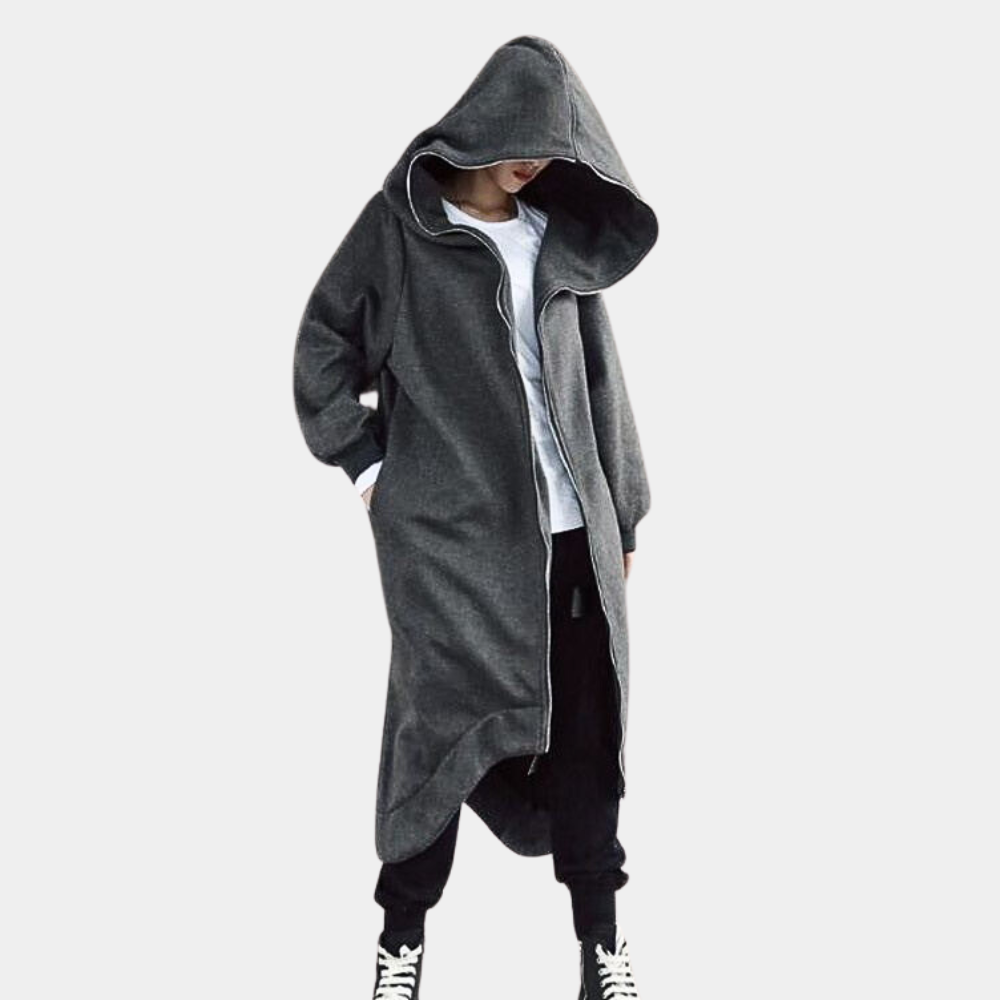 Drune | Lange Jacke Mit Kapuze Und Reißverschluss Für Frauen