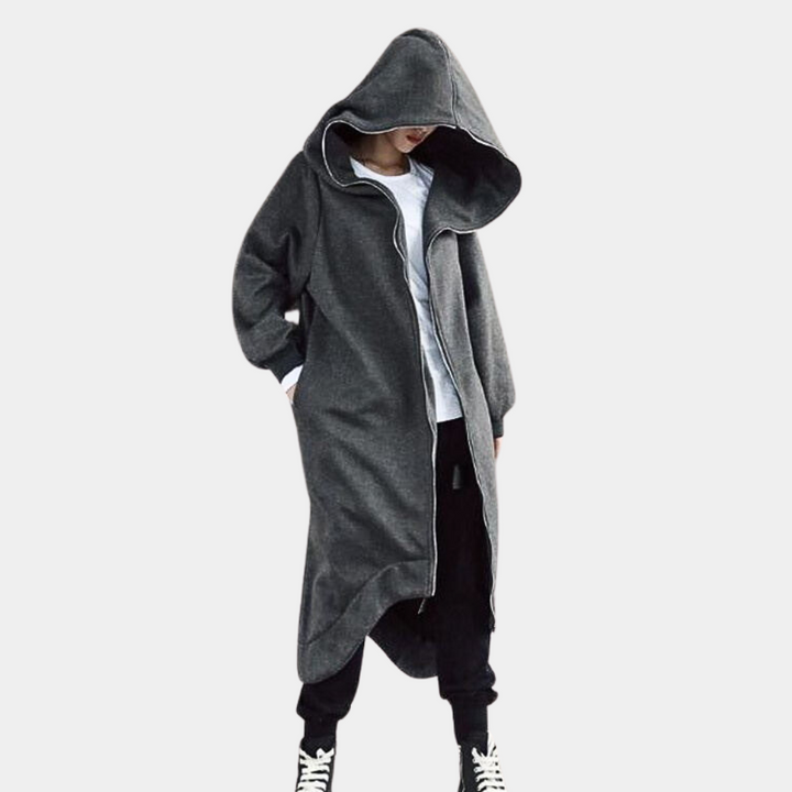 Drune | Lange Jacke Mit Kapuze Und Reißverschluss Für Frauen