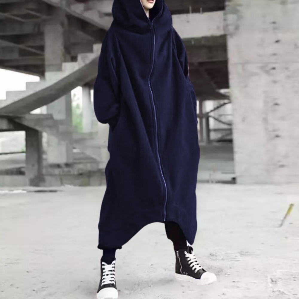 Drune | Lange Jacke Mit Kapuze Und Reißverschluss Für Frauen