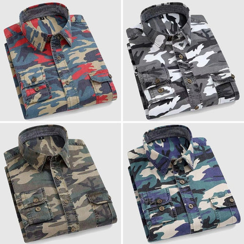 Camo Baumwollhemd