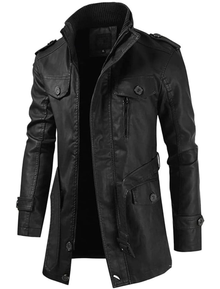 Drune | Lange Lederjacke für Herren