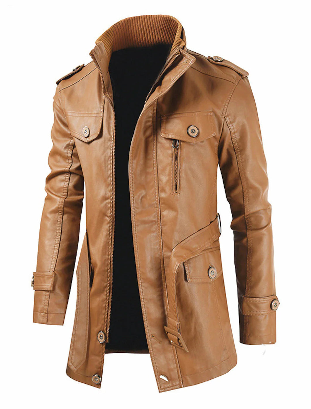 Drune | Lange Lederjacke für Herren