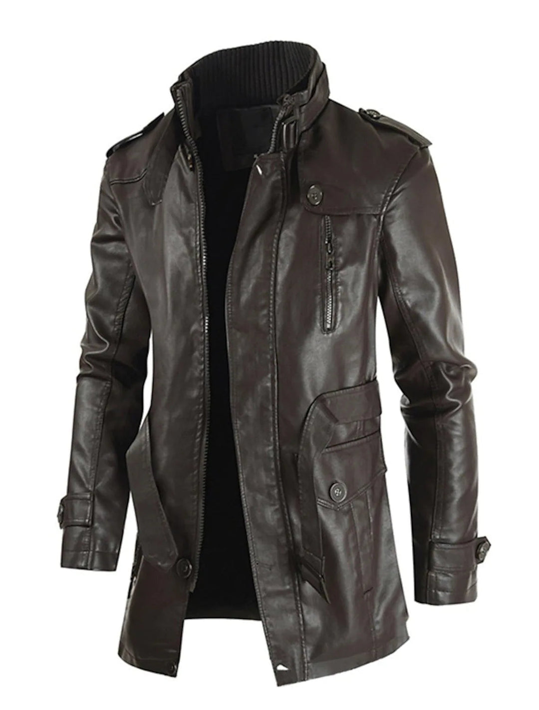 Drune | Lange Lederjacke für Herren