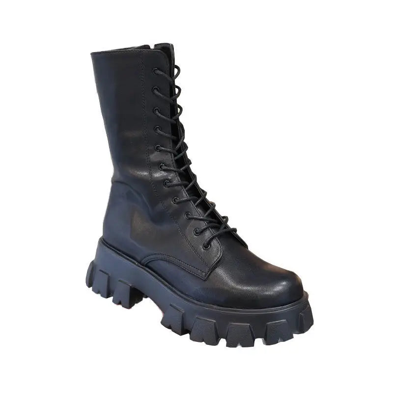 Drune | Damen Wadenhohe Stiefel mit Sportsohle und warmem Futter