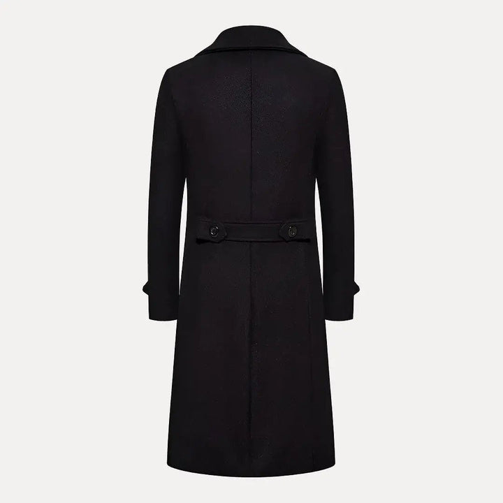Drune | Doppelreihiger Knopf Wollen Trenchcoat