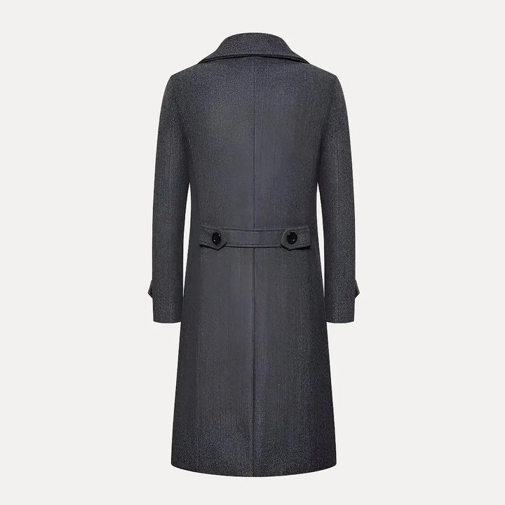 Drune | Doppelreihiger Knopf Wollen Trenchcoat