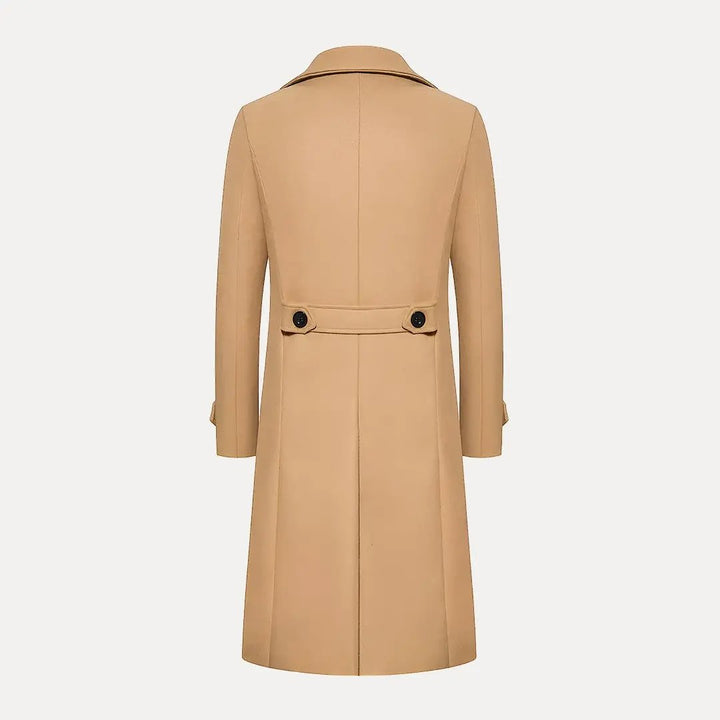 Drune | Doppelreihiger Knopf Wollen Trenchcoat