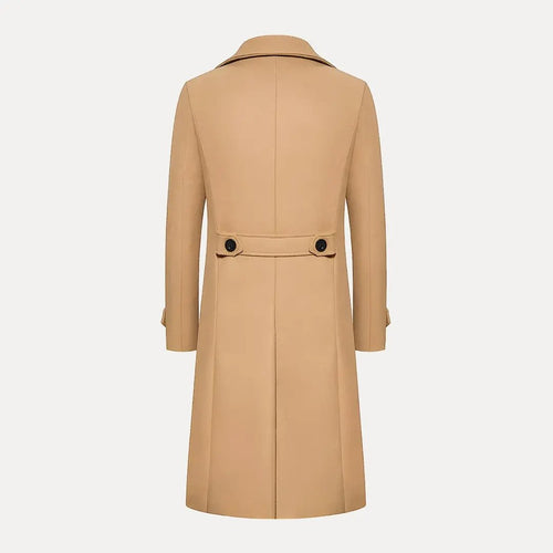 Drune | Doppelreihiger Knopf Wollen Trenchcoat