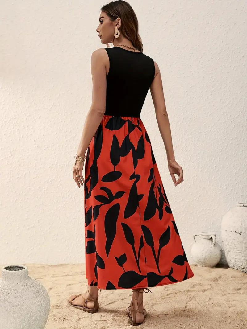 Drune | Ärmelloses Boho Maxikleid