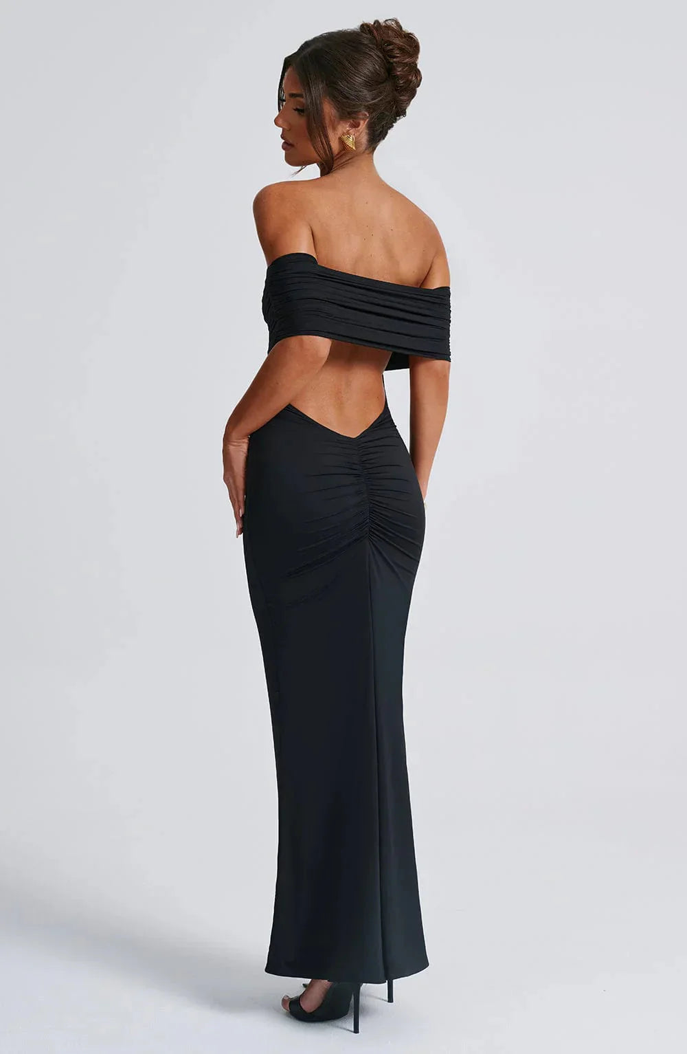 Drune | Kleid Offene Rückseite Bodycon Off Shoulder Kleid Elegantes Kleid