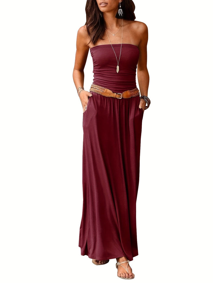 Drune | Kleid Boho Sommer Bustier Kleid Röhrenkleid
