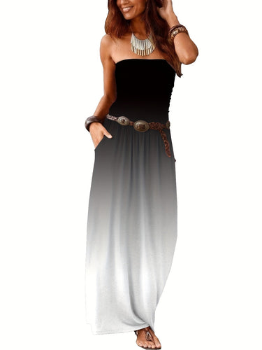 Drune | Kleid Boho Sommer Bustier Kleid Röhrenkleid