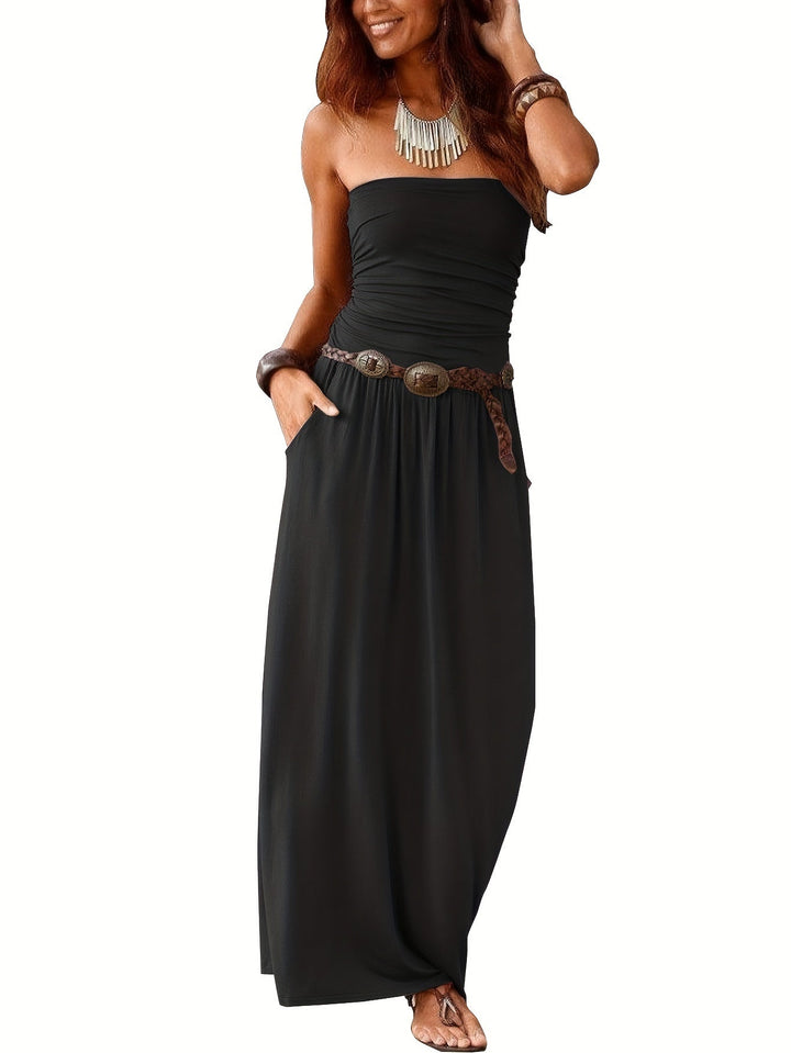 Drune | Kleid Boho Sommer Bustier Kleid Röhrenkleid