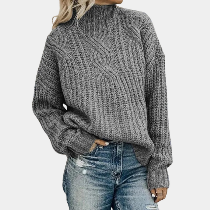 Drune | Strickpullover - Grobstrick & Hoher Kragen