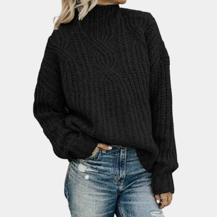 Drune | Strickpullover - Grobstrick & Hoher Kragen