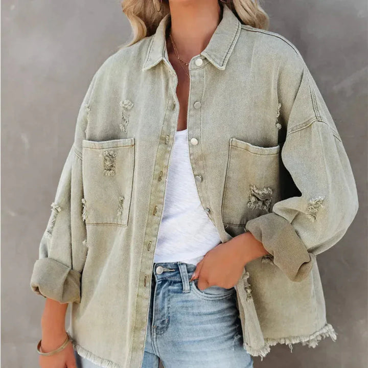 Drune | Zerrissene Jeansjacke