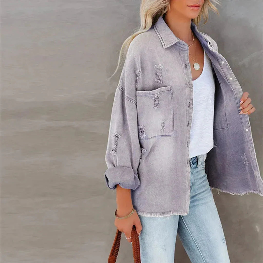 Drune | Zerrissene Jeansjacke