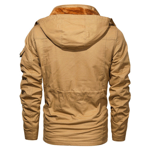 Drune | Militärstil Baumwolljacke mit Fleece-Futter