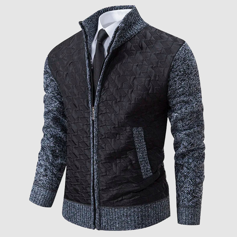 Drune | Gestepptes Strickjacke mit Stehkragen