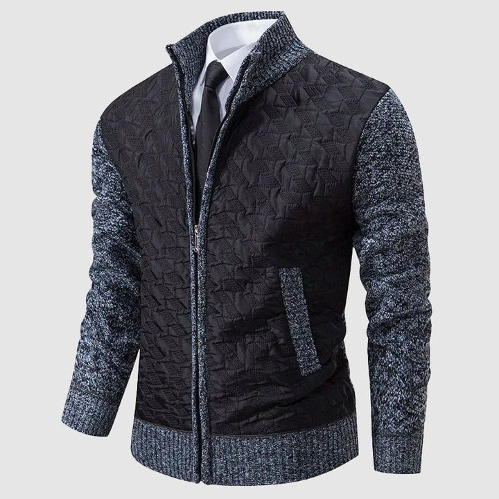 Drune | Gestepptes Strickjacke mit Stehkragen