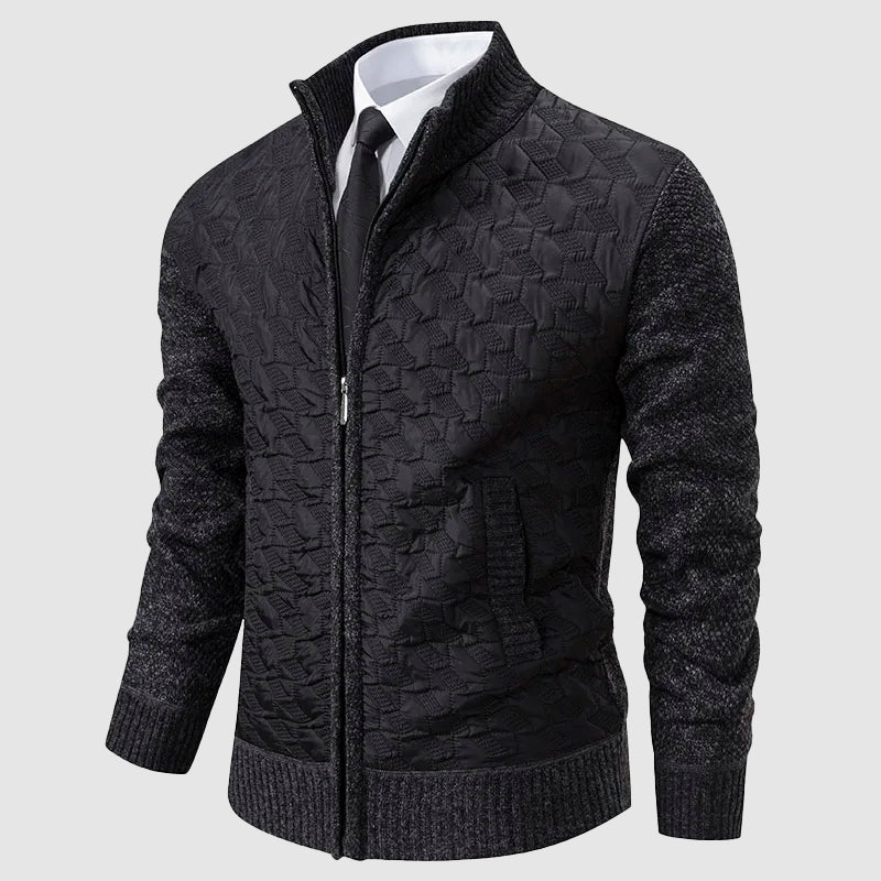 Drune | Gestepptes Strickjacke mit Stehkragen