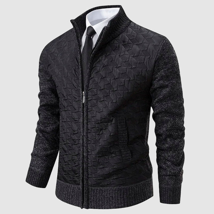 Drune | Gestepptes Strickjacke mit Stehkragen