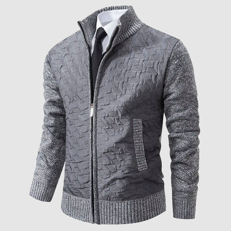 Drune | Gestepptes Strickjacke mit Stehkragen