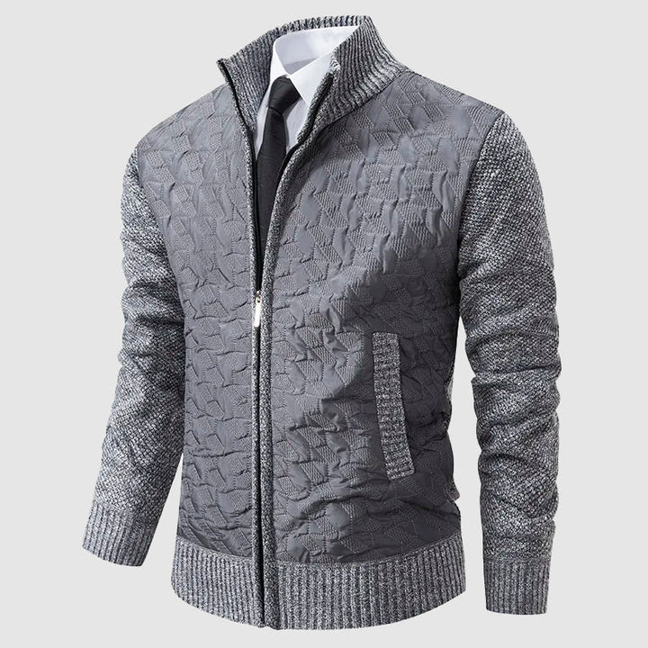 Drune | Gestepptes Strickjacke mit Stehkragen