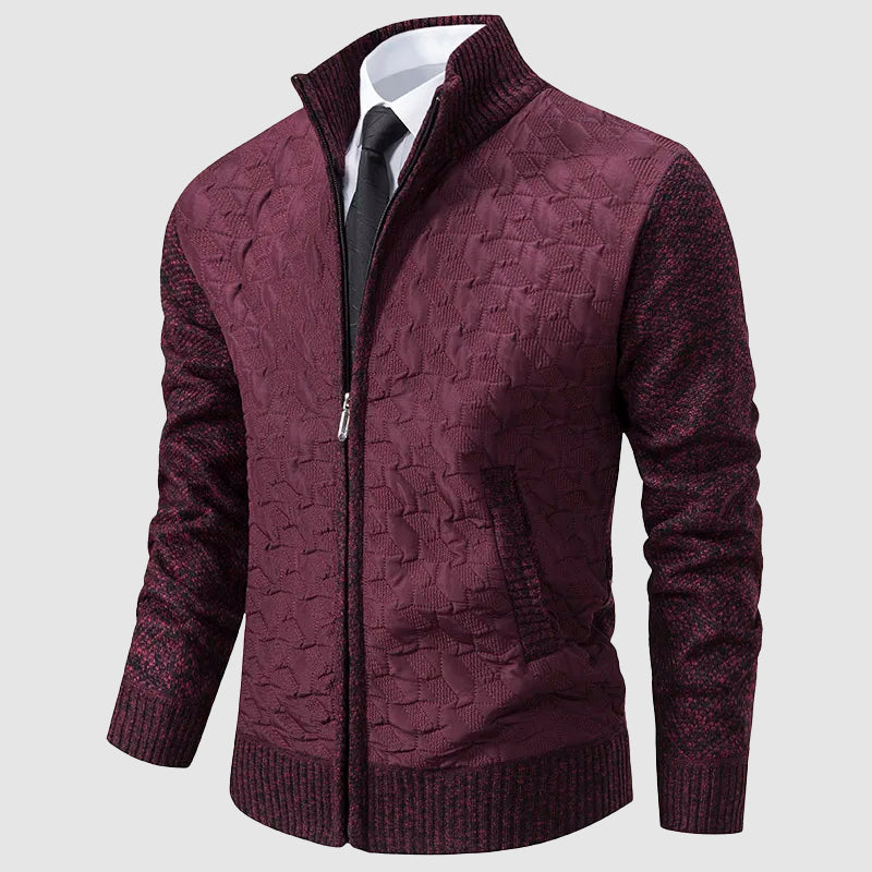 Drune | Gestepptes Strickjacke mit Stehkragen