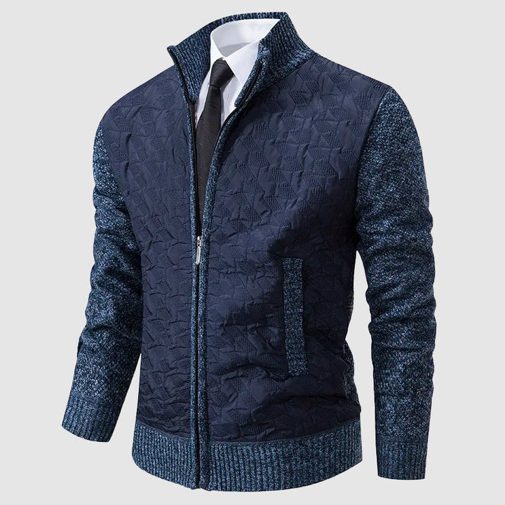 Drune | Gestepptes Strickjacke mit Stehkragen