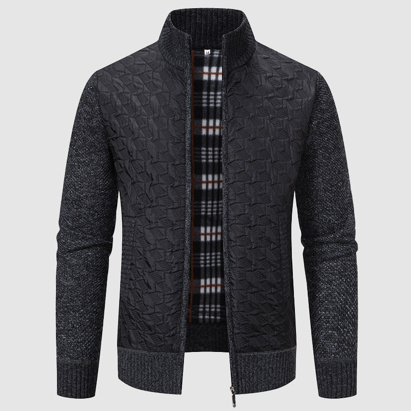 Drune | Gestepptes Strickjacke mit Stehkragen