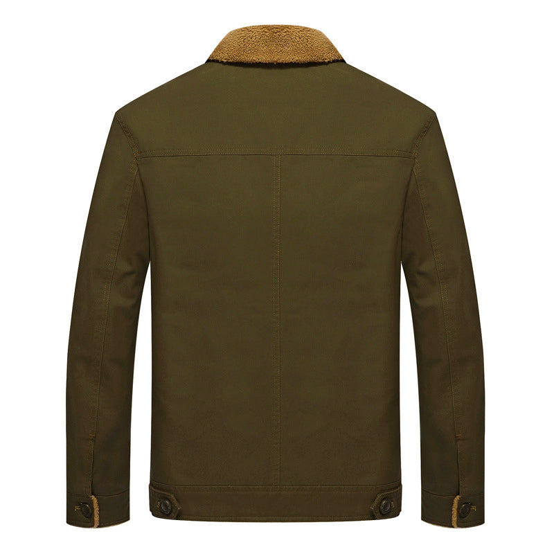 Drune | Sherpa-futter Baumwolljacke mit Knopfverschluss