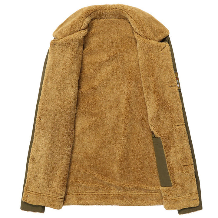Drune | Sherpa-futter Baumwolljacke mit Knopfverschluss