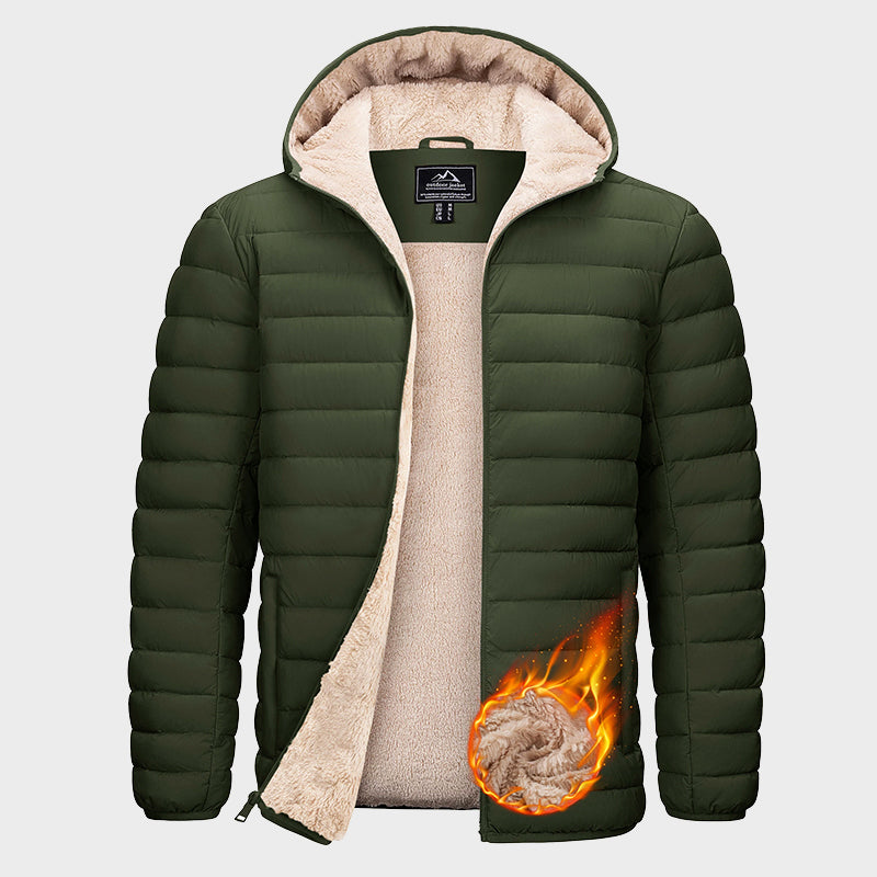 Drune | Wasserabweisende Pufferjacke mit Sherpa-Fleece-Innenfutter