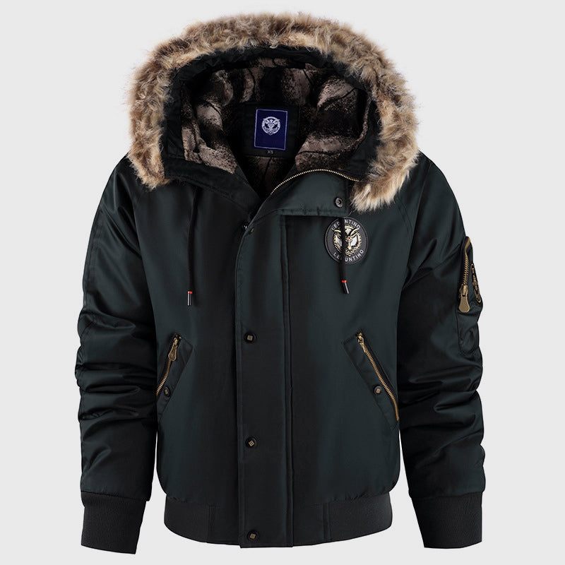 Drune | Winter Bomberjacke mit Fellkapuze