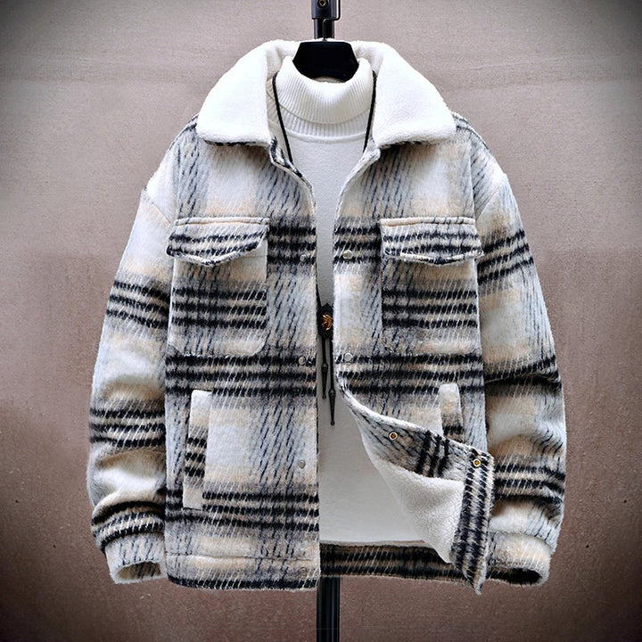 Drune | Winter Plaid Jacke mit Fleece-Innenfutter