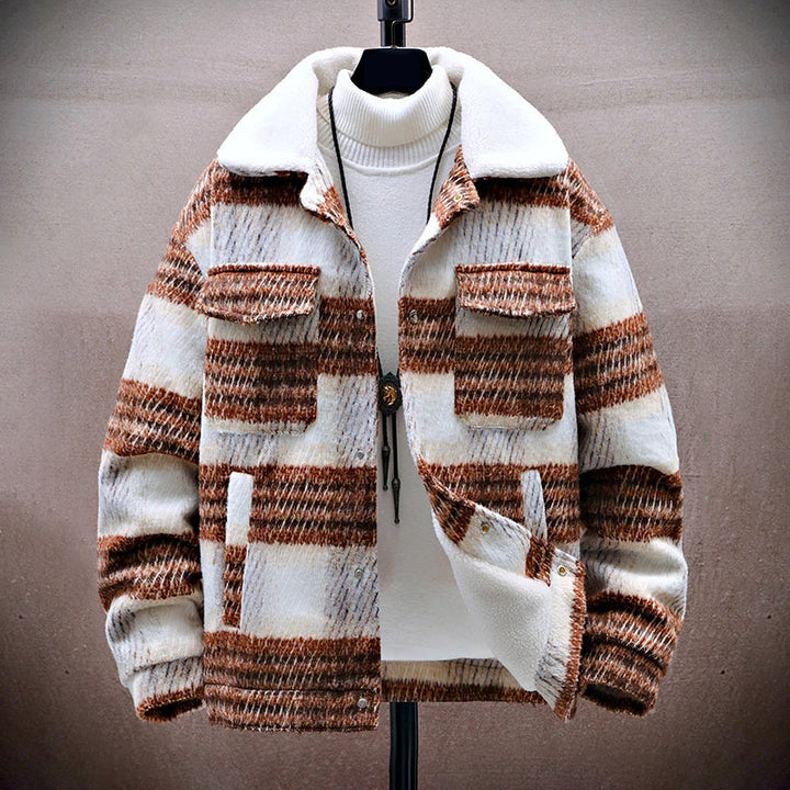 Drune | Winter Plaid Jacke mit Fleece-Innenfutter