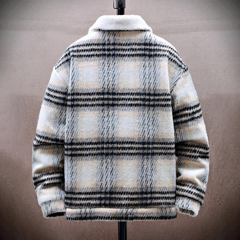 Drune | Winter Plaid Jacke mit Fleece-Innenfutter