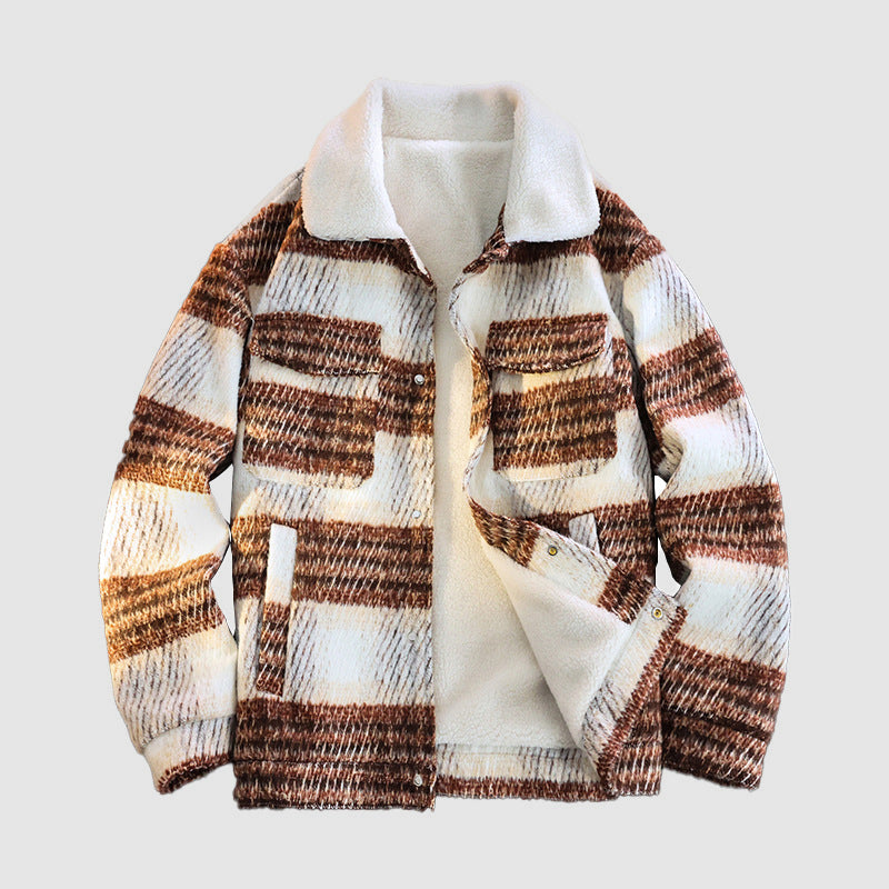 Drune | Winter Plaid Jacke mit Fleece-Innenfutter