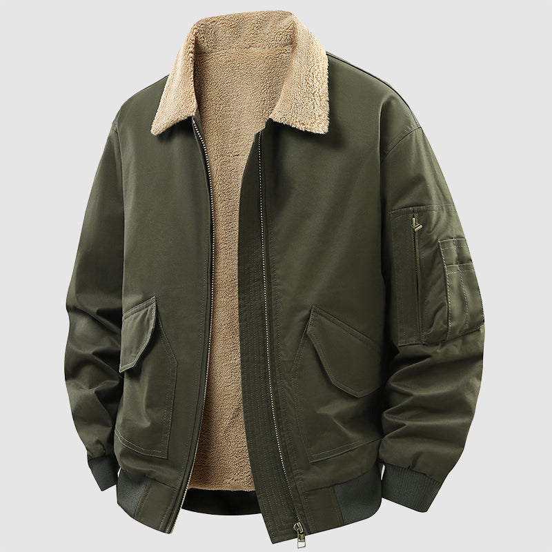 Drune | Winter Dicke Baumwolljacke mit Fleece-Futter