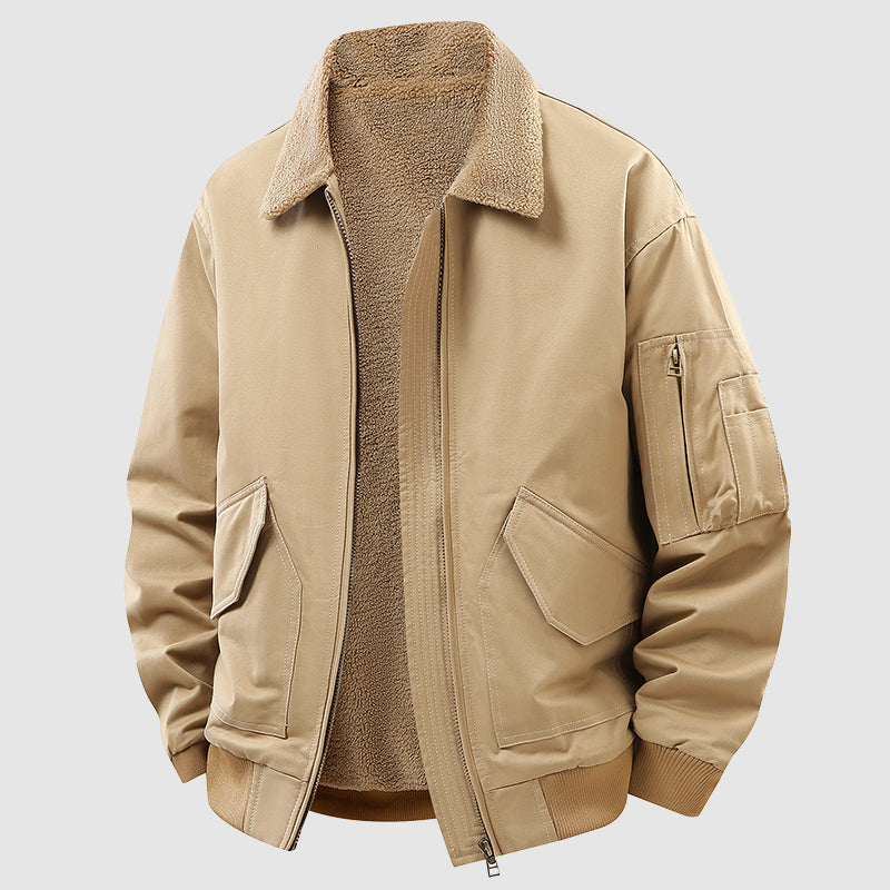 Drune | Winter Dicke Baumwolljacke mit Fleece-Futter