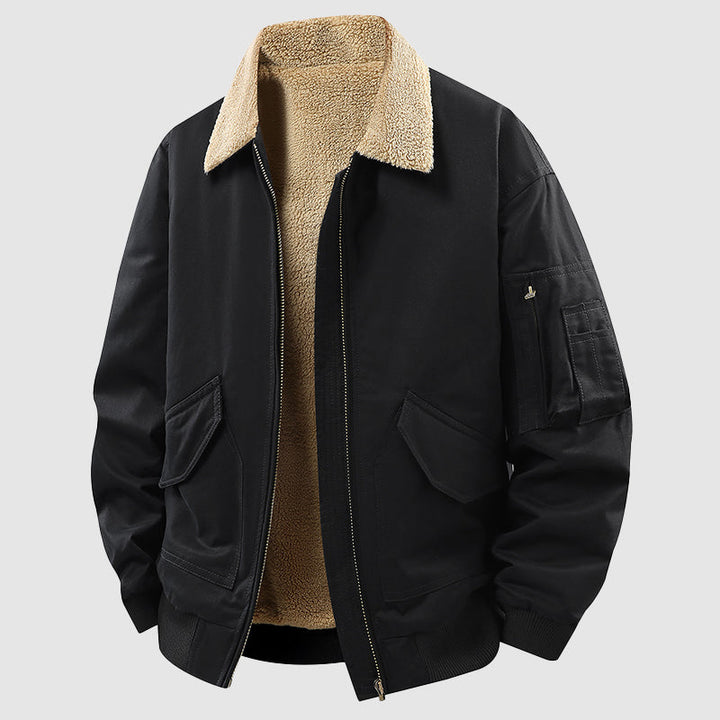 Drune | Winter Dicke Baumwolljacke mit Fleece-Futter