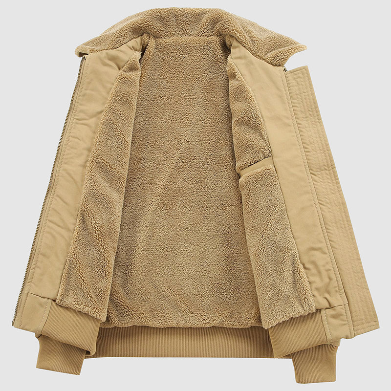 Drune | Winter Dicke Baumwolljacke mit Fleece-Futter