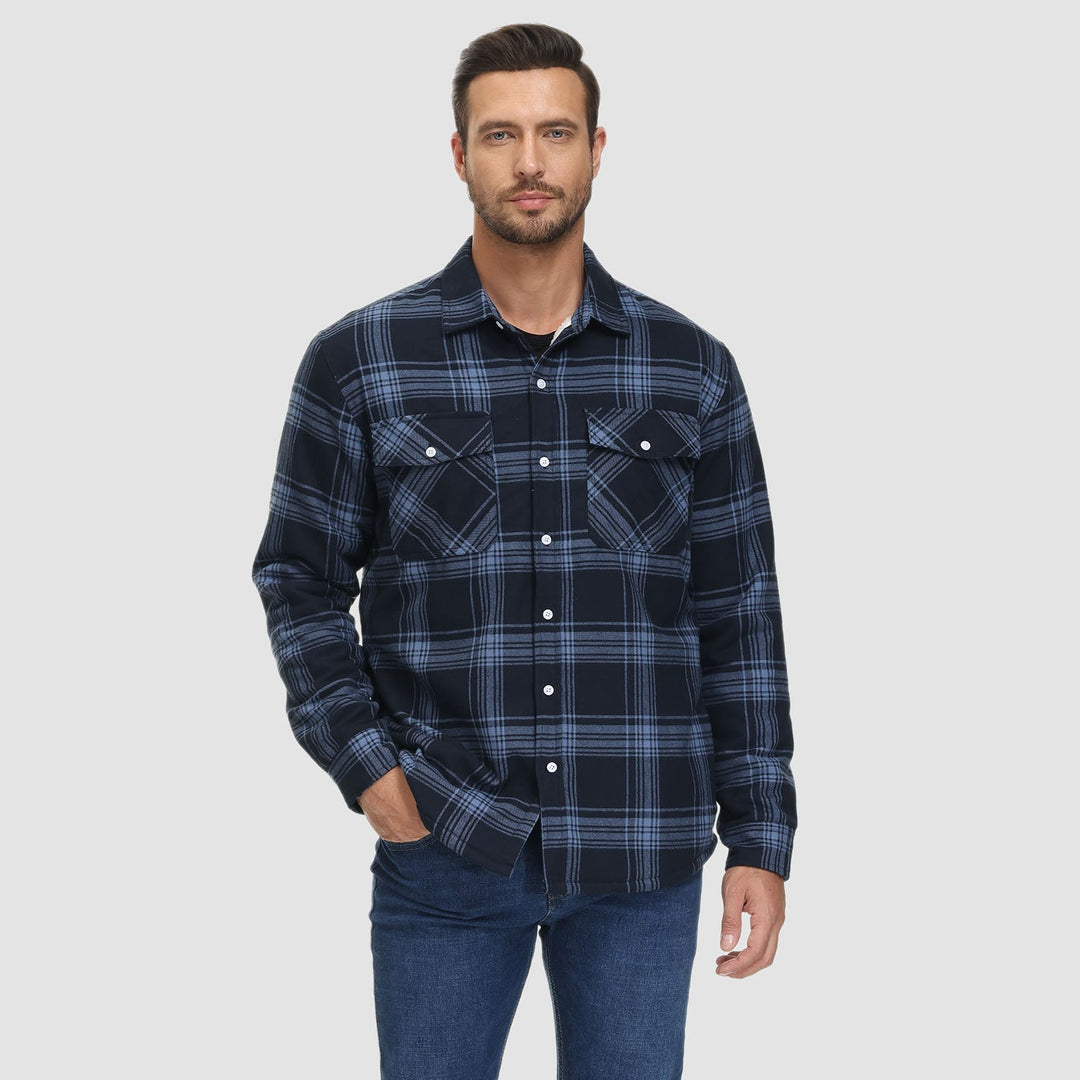 Drune | Fleecegefütterte Karobluse Jacke