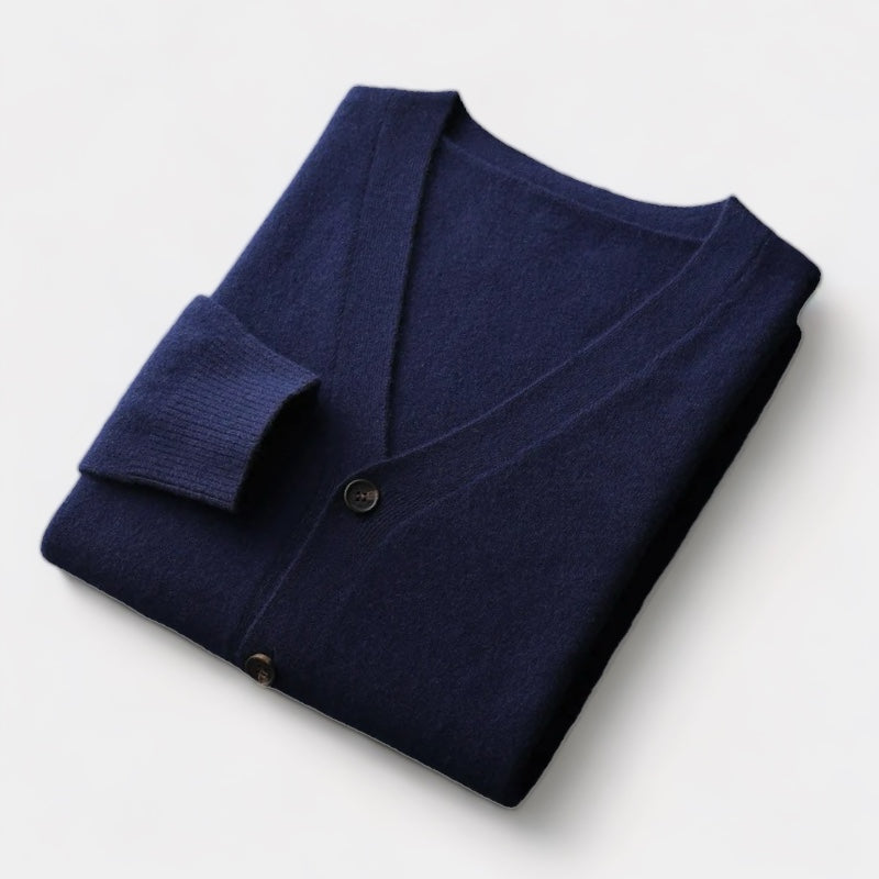 Drune | Herren Cardigan, gestrickt, klassisches Knopfdesign - leichtgewicht