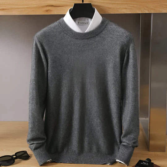 Drune | O-Hals Cashmere Pullover für Herren - Leichtgewicht