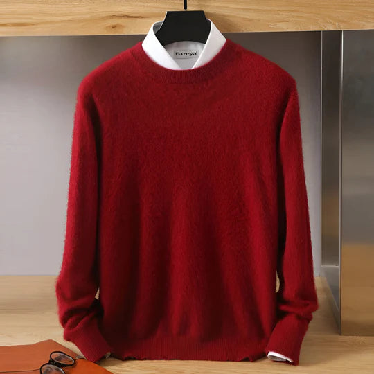 Drune | O-Hals Cashmere Pullover für Herren - Leichtgewicht