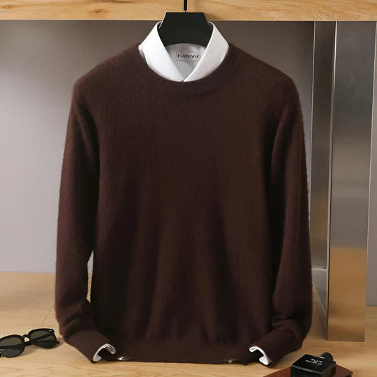 Drune | O-Hals Cashmere Pullover für Herren - Leichtgewicht